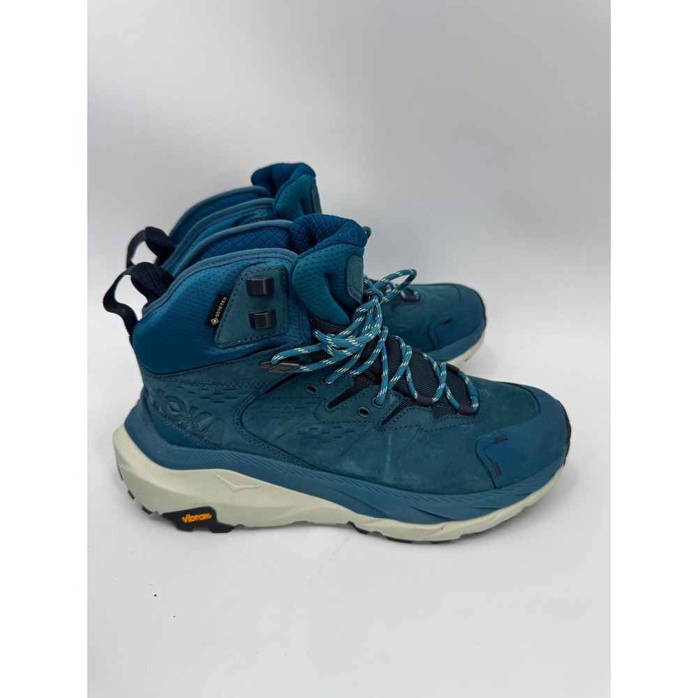 Hoka One One Kaha 2 GTX Hiking Boots Women 9.5 Blue Gore-Tex Vibram Waterproof